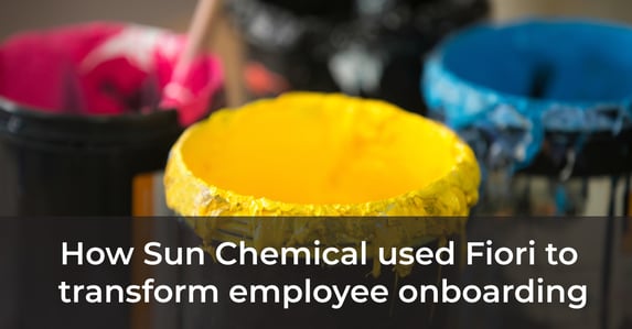 How Sun Chemical used Fiori to transform employee onboarding